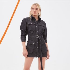 Ksubi cargo pocket Dark Denim Mini Dress